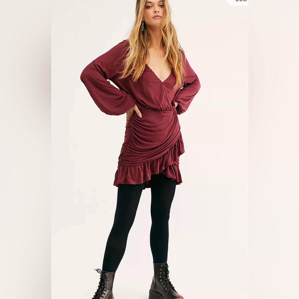Free People Beach, large, Miami mini dress in maroon